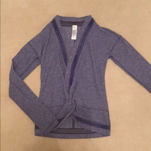Ivivva twist front cardigan, sz 7, Like New!